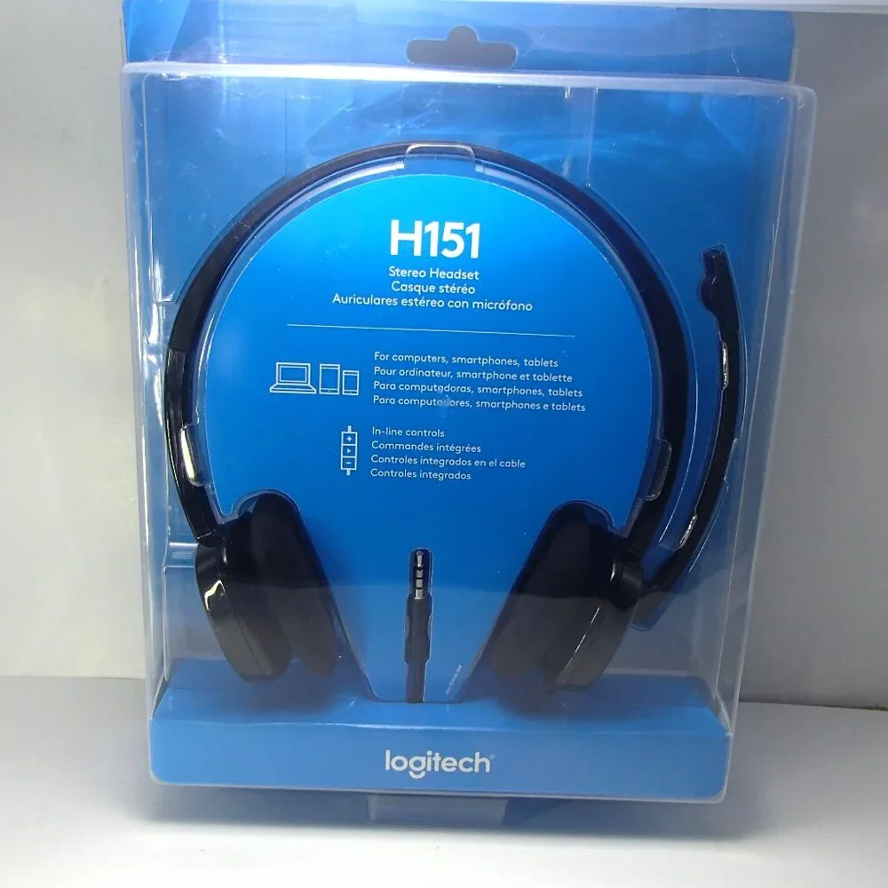Logitech H151 Wired Headset, Analog Stereo Headphones with 3.5 mm Audio Jack